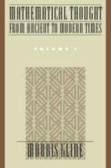 Picture of Mathematical thought from ancient to modern times