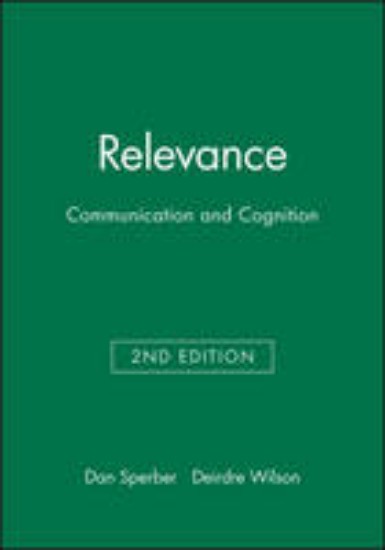 Picture of Relevance : Communication and Cognition 2ed