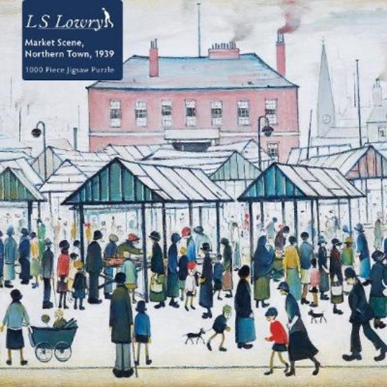 Picture of Adult Jigsaw Puzzle L.S. Lowry: Market Scene, Northern Town, 1939: 1000-piece Jigsaw Puzzles