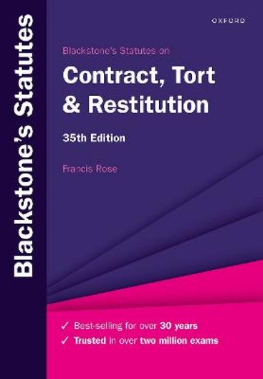 Picture of Blackstone's Statutes on Contract, Tort & Restitution 35ed