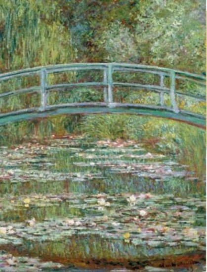 Picture of Greetings Card: Monet - Bridge Over A Pond of Water Lilies
