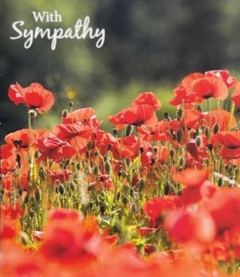 Picture of Greetings Card: With Sympathy, Poppy Field by Scott Morrish